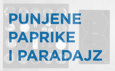 Punjene paprike i paradajz sa suvim grožđem i pinjolima