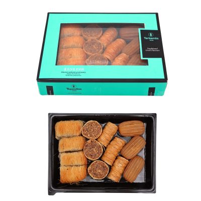 Grčke tradicionalne poslastice - Baklava, Kadaif, Tulumba, Saragli 650g Terkenlis