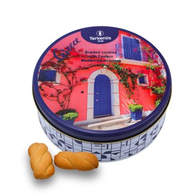Grčki keks sa mediteranskim začinima u metalnoj kutiji 340g Terkenlis